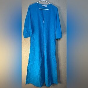 Soft Surroundings Turquoise Cotton Top
